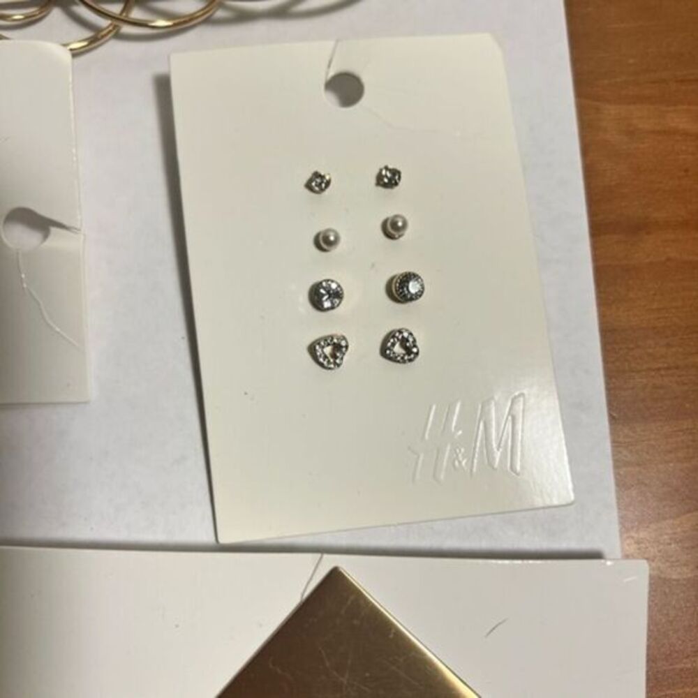 Bundle of assorted H&M stud and hoop earrings